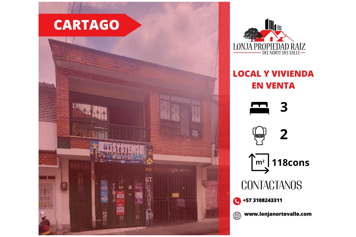 Local con Vivienda en Venta, Cartago, – El Palatino